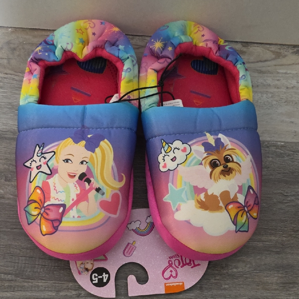 Nickelodeon Kids Slippers - Rainbow and Pink